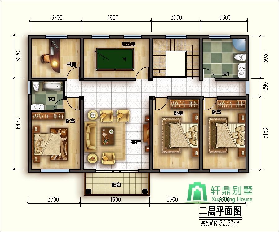 房屋图纸 面宽16米,进深10米,占地面积160㎡左右的二层自建小别墅设计