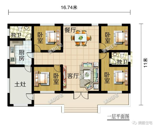 两款风格迥异的一层别墅,还是第一款好