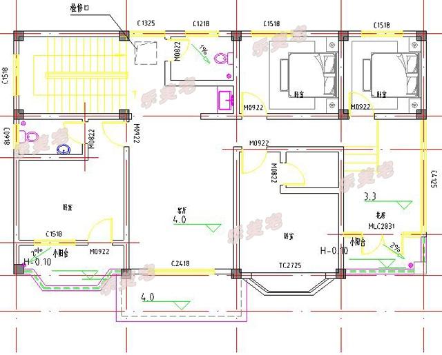 140平方米,15x9米,带阳光室的别墅,实物图和设计图,新农村住宅设计真