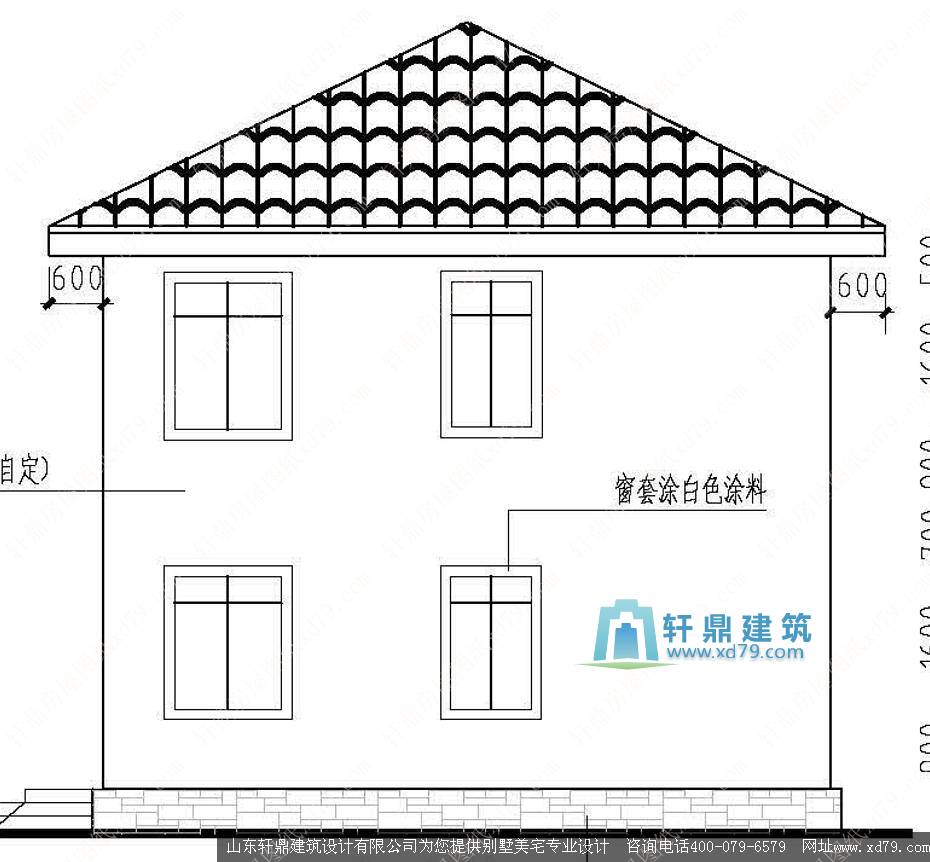 图纸_新农村获奖设计房屋图纸_造价15万以内农村房屋设计图 正立面图