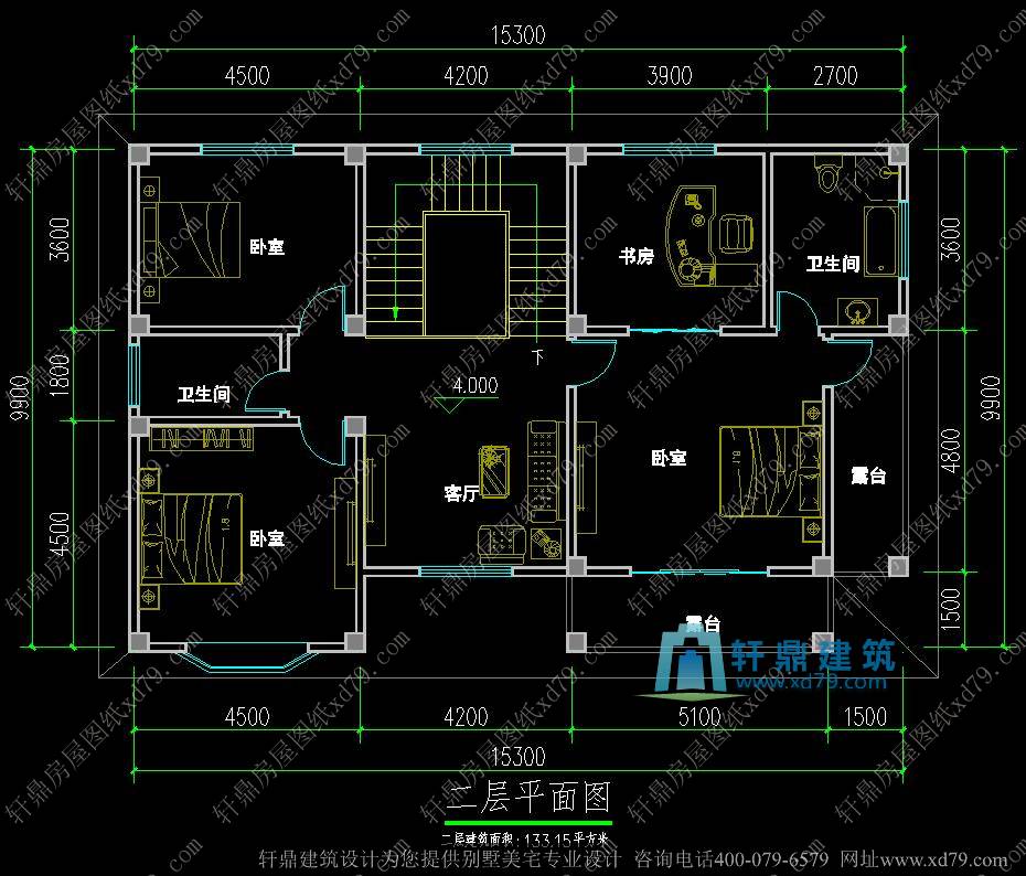 9米实用精致农村二层小别墅设计图_施工简单造价低25万左右农村自建房